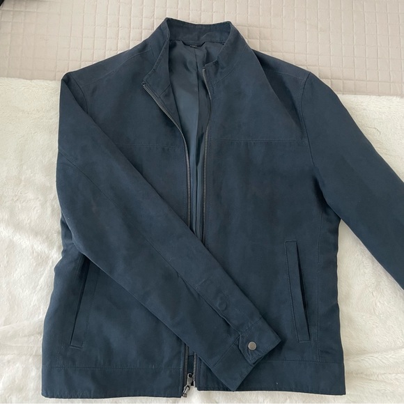 Banana Republic Navy Suede Jacket (Men’s Size M) - Picture 2 of 6
